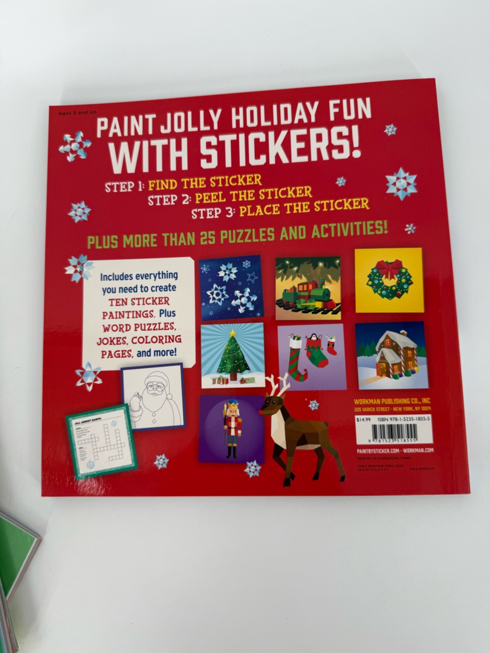 Paint By Sticker +More! Christmas Activity Book - Blue - Picture 4 of 6